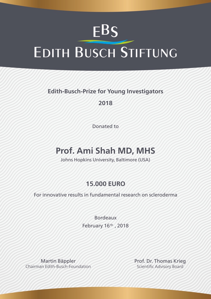 Edith-Busch-Prize for Young Investigators 2018